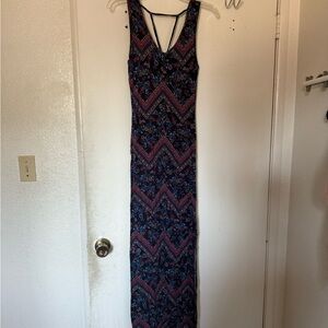 Elegant Floral Maxi Dress - Multicolor